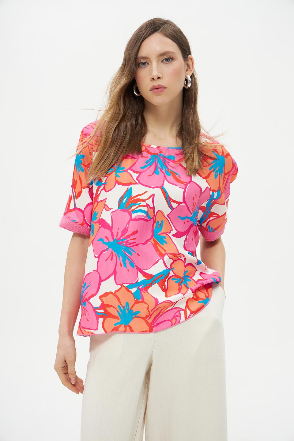 Футболка Lecomte с цветочным принтом