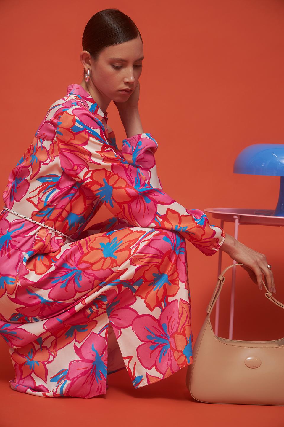 Платье Lecomte с цветочным принтом