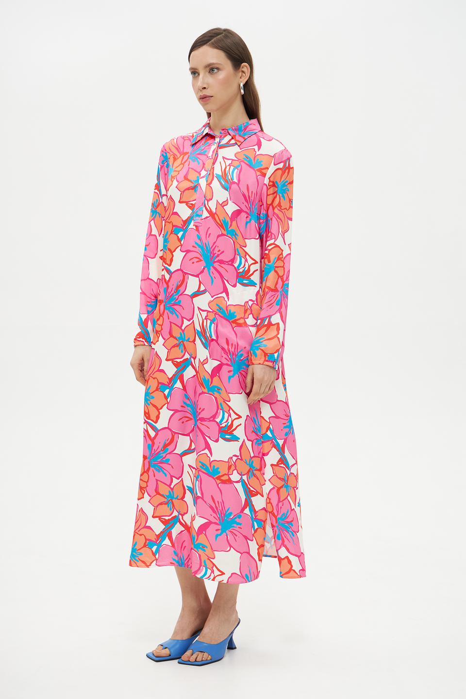 Платье Lecomte с цветочным принтом