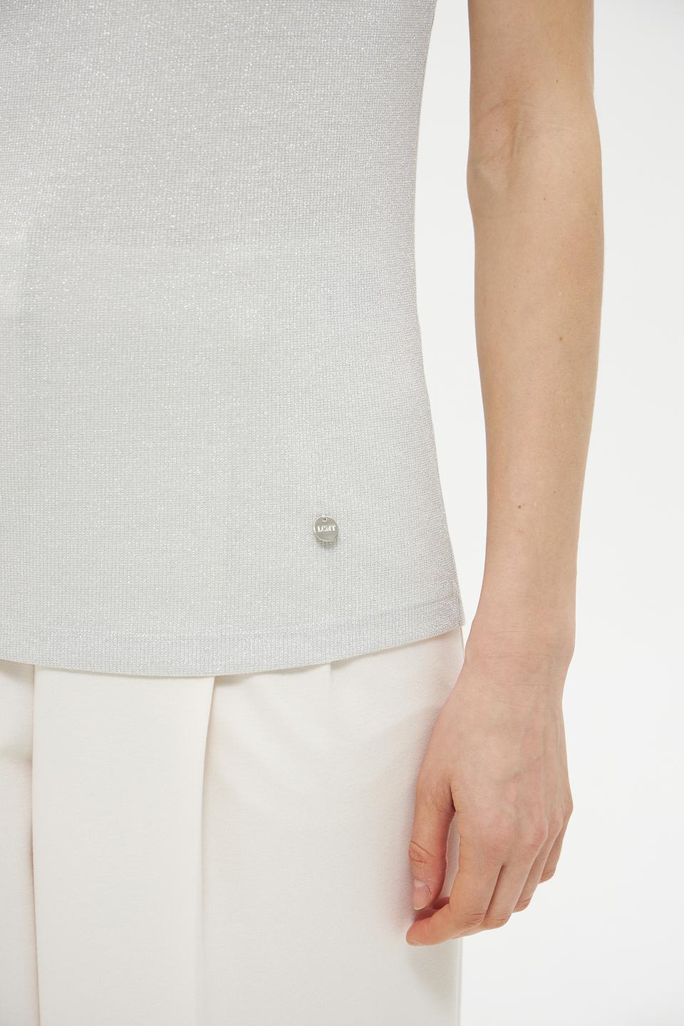 Топ Lecomte с металликом серый