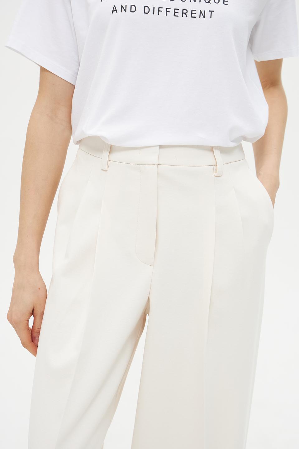 Брюки Lecomte палаццо кремовые