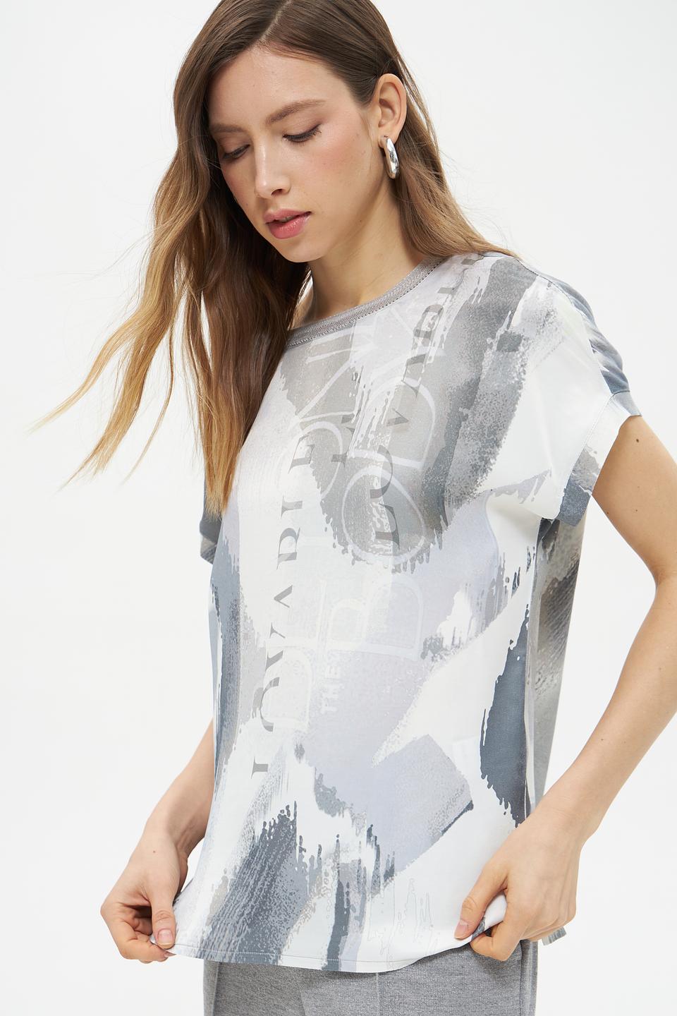 Блуза Lecomte с абстрактным принтом