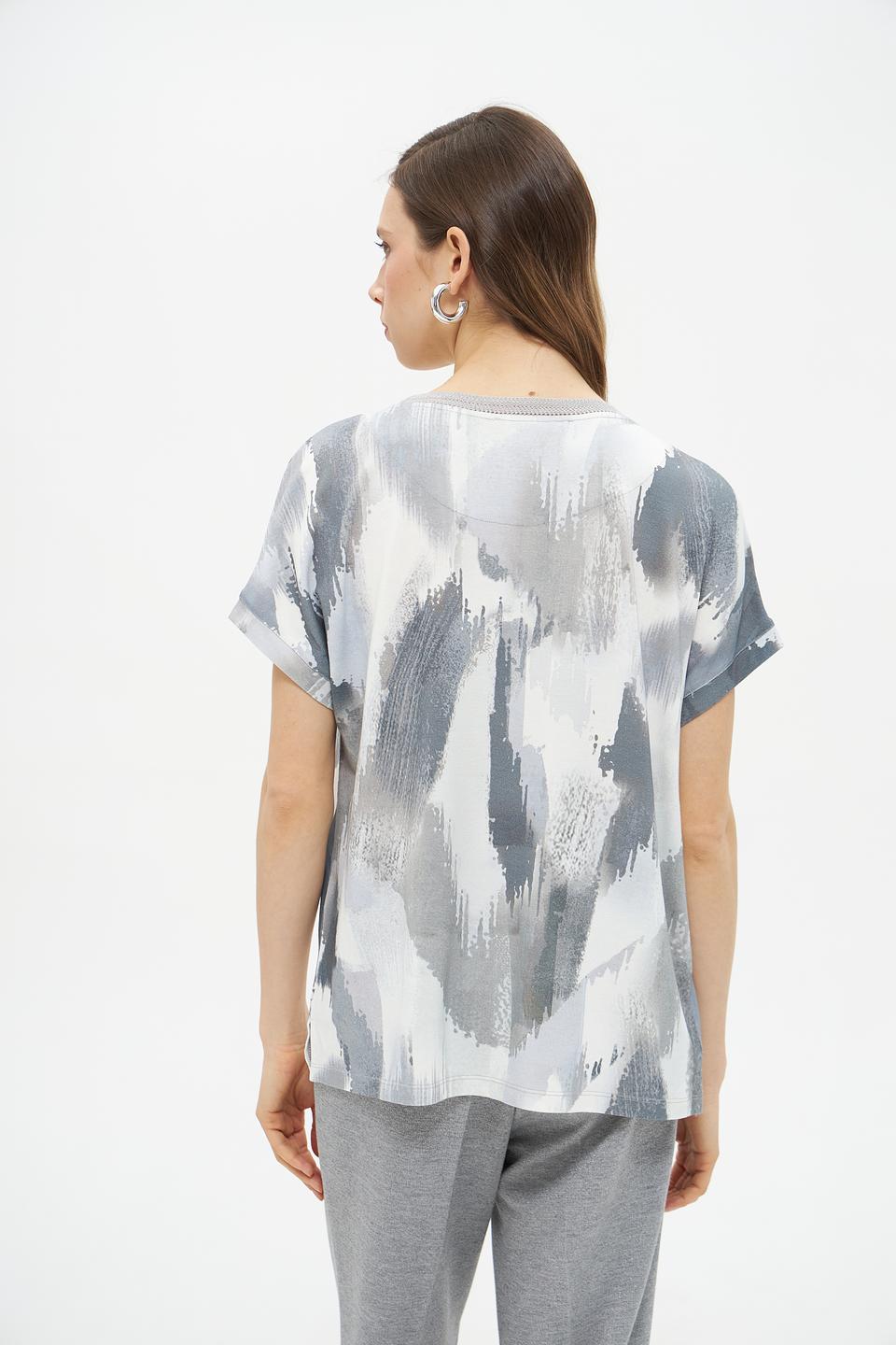 Блуза Lecomte с абстрактным принтом