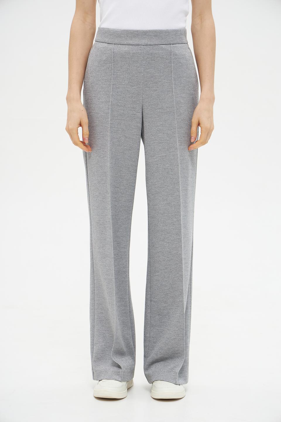 Брюки Lecomte серые палаццо