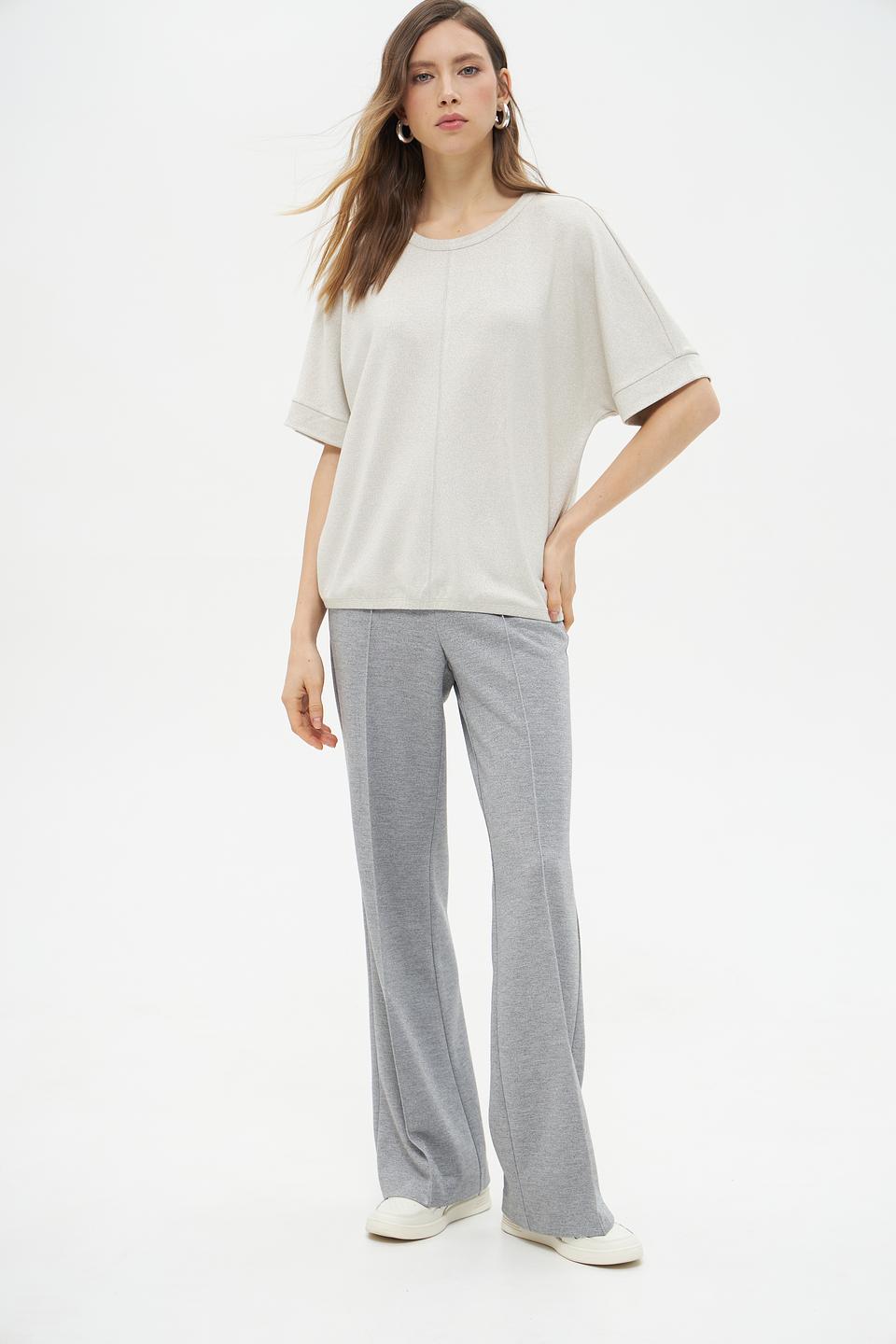 Пуловер Lecomte с коротким рукавом бежевый