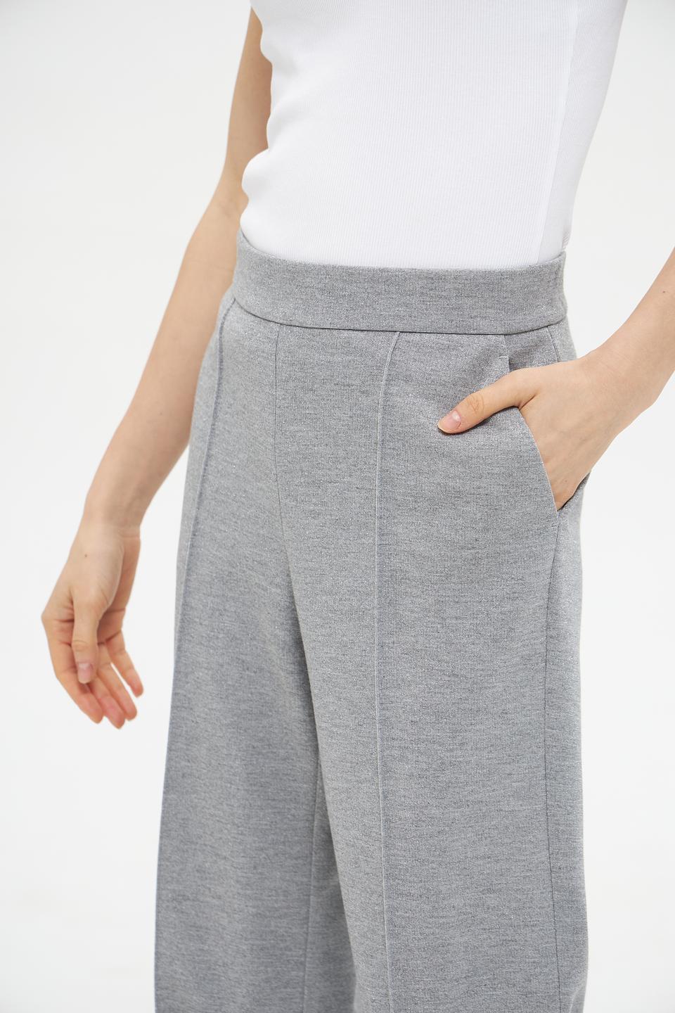 Брюки Lecomte серые палаццо