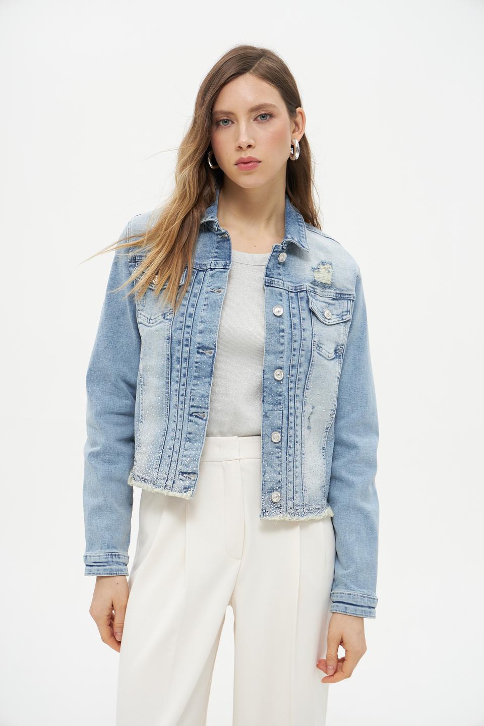 Жакет Monari джинсовый с потертостями