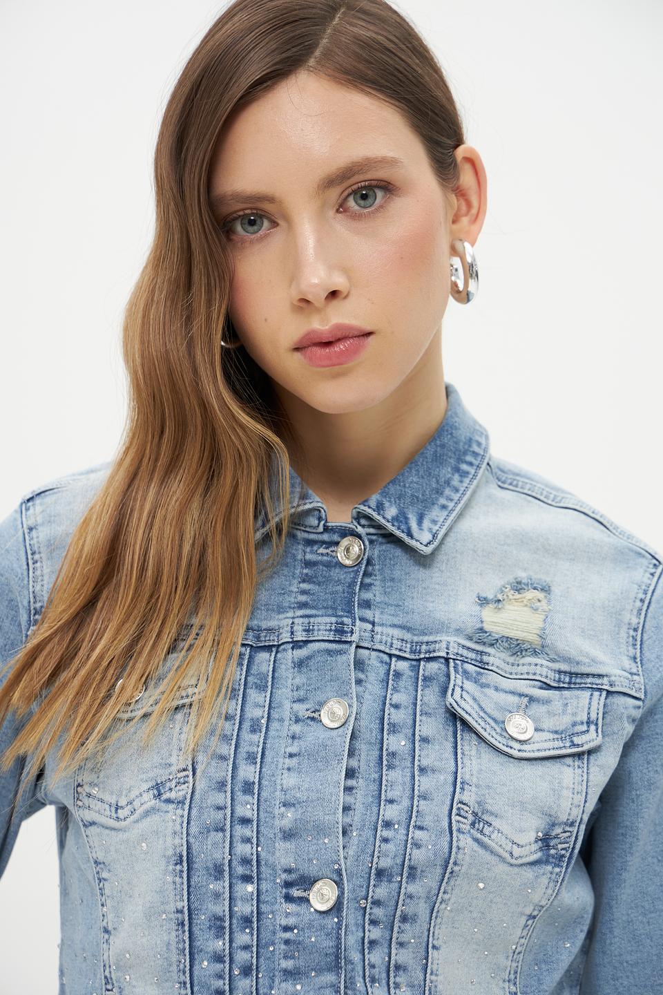 Жакет Monari джинсовый с потертостями