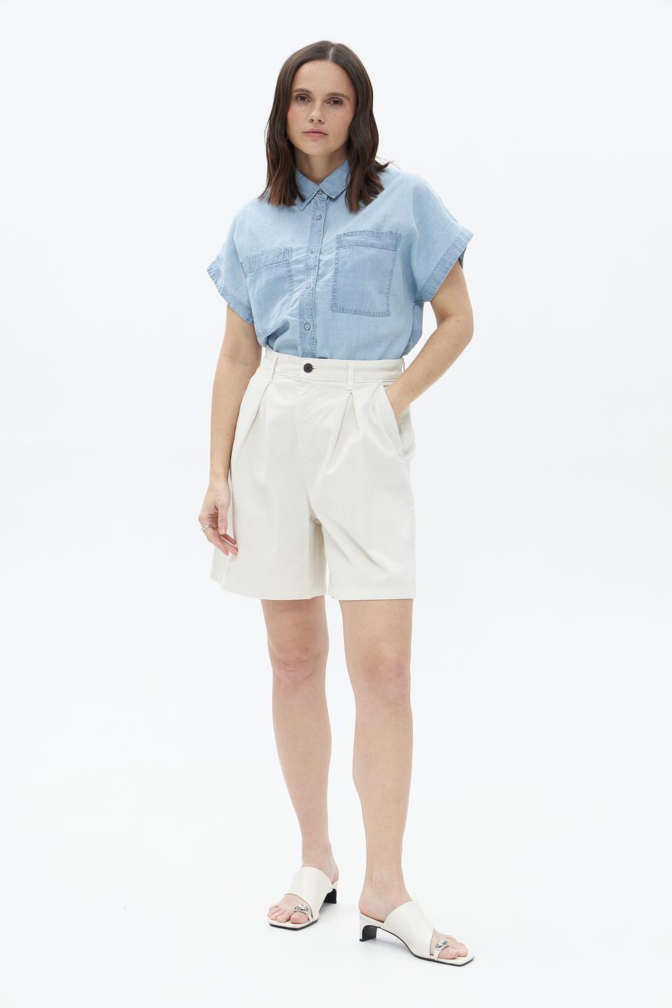 Блуза Broadway джинсовая с коротким рукавом