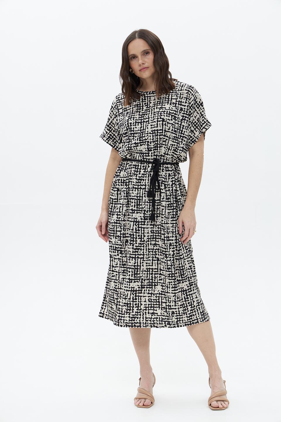 Платье Broadway с принтом чёрно-белый