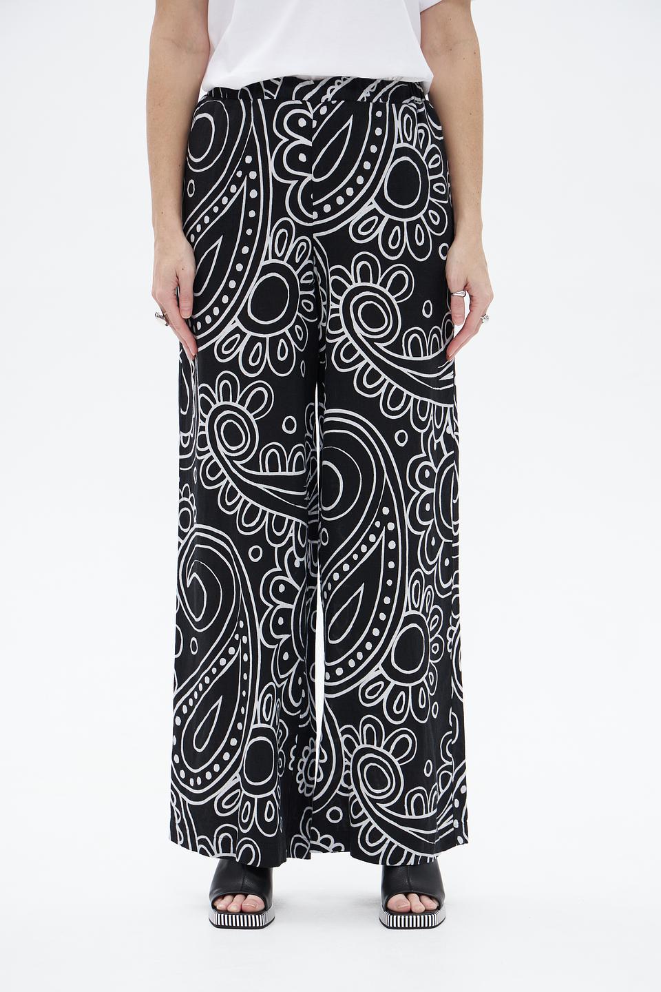 Брюки клёш Seidensticker с принтом