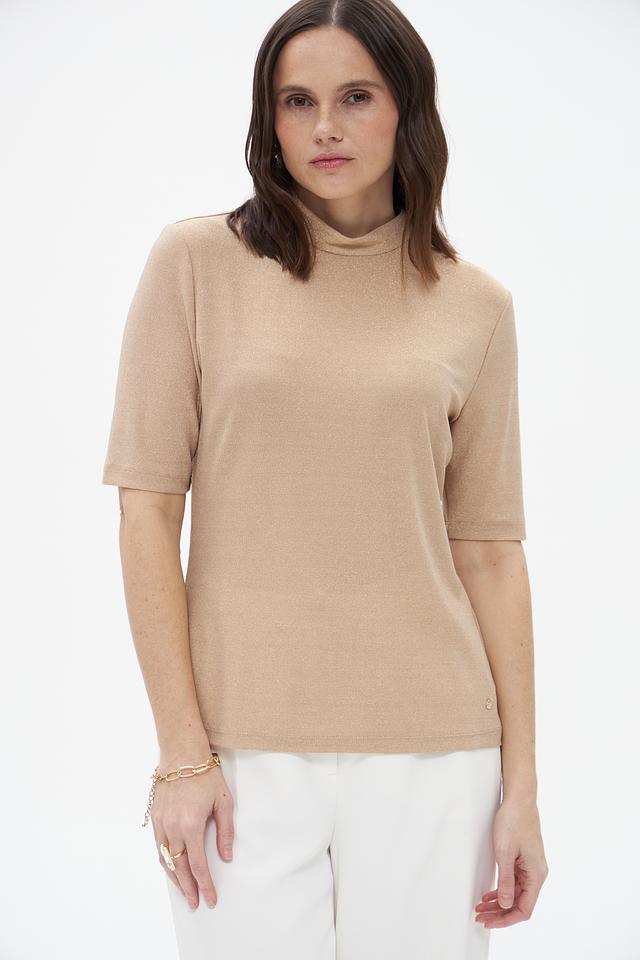 Блузка Betty and Co бежевая с горловиной