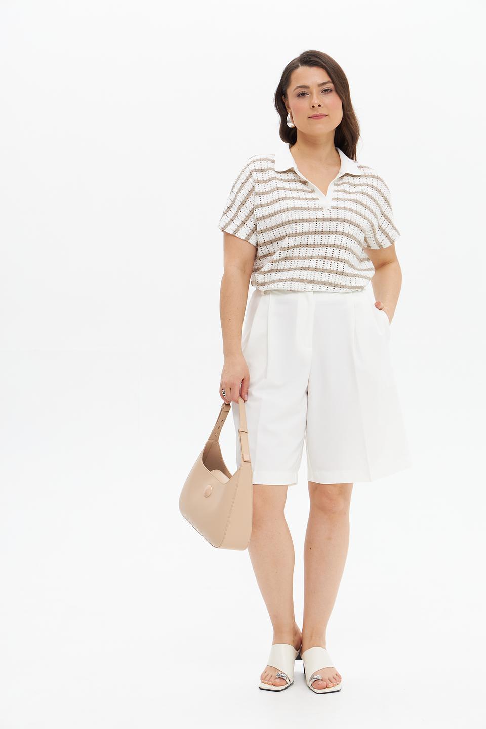 Пуловер Tuzzi в полоску бежевый