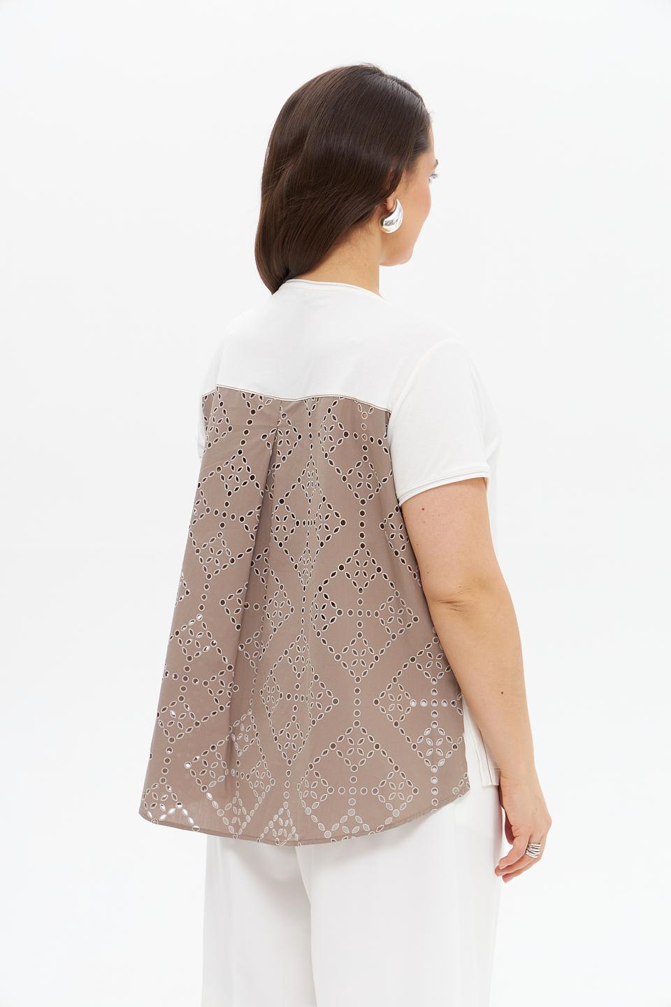 Футболка Tuzzi с бахромой белая