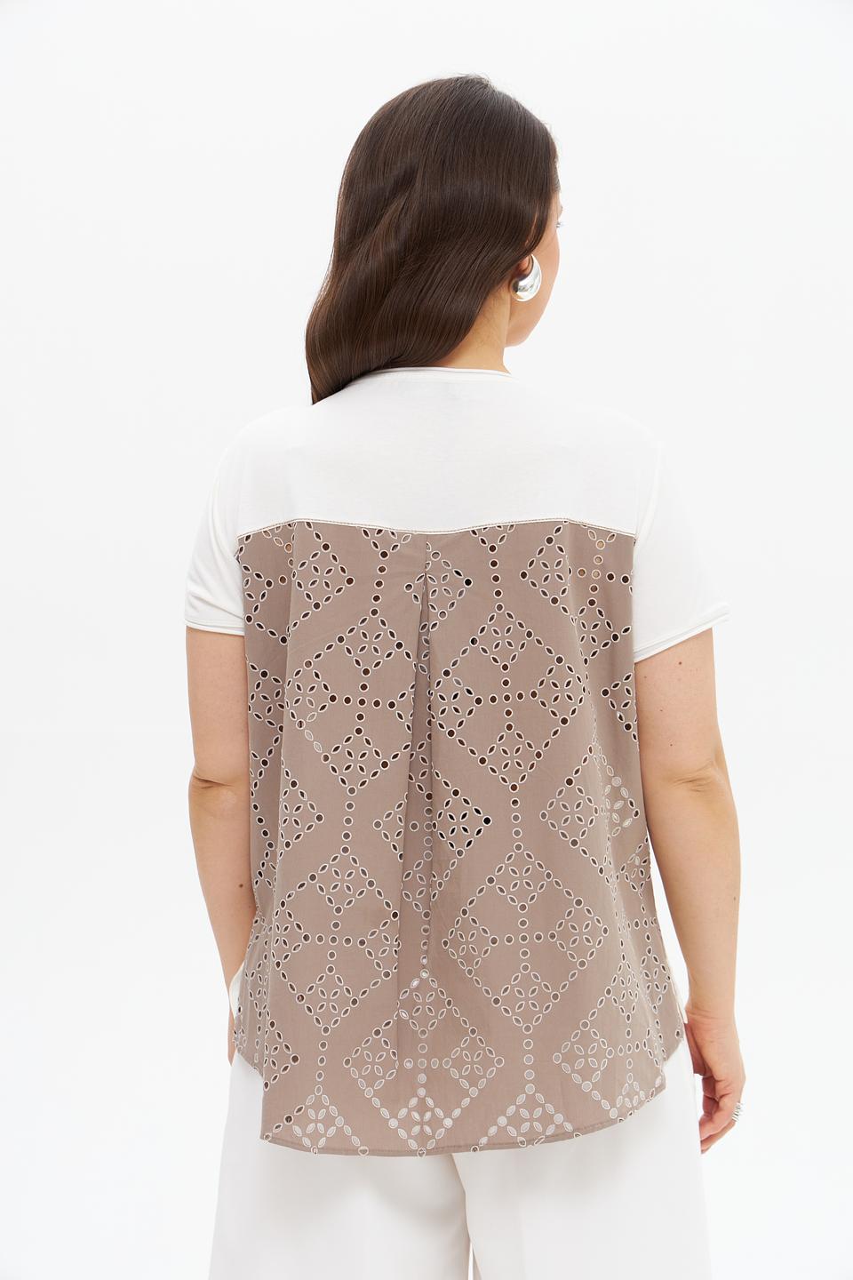 Футболка Tuzzi с бахромой белая