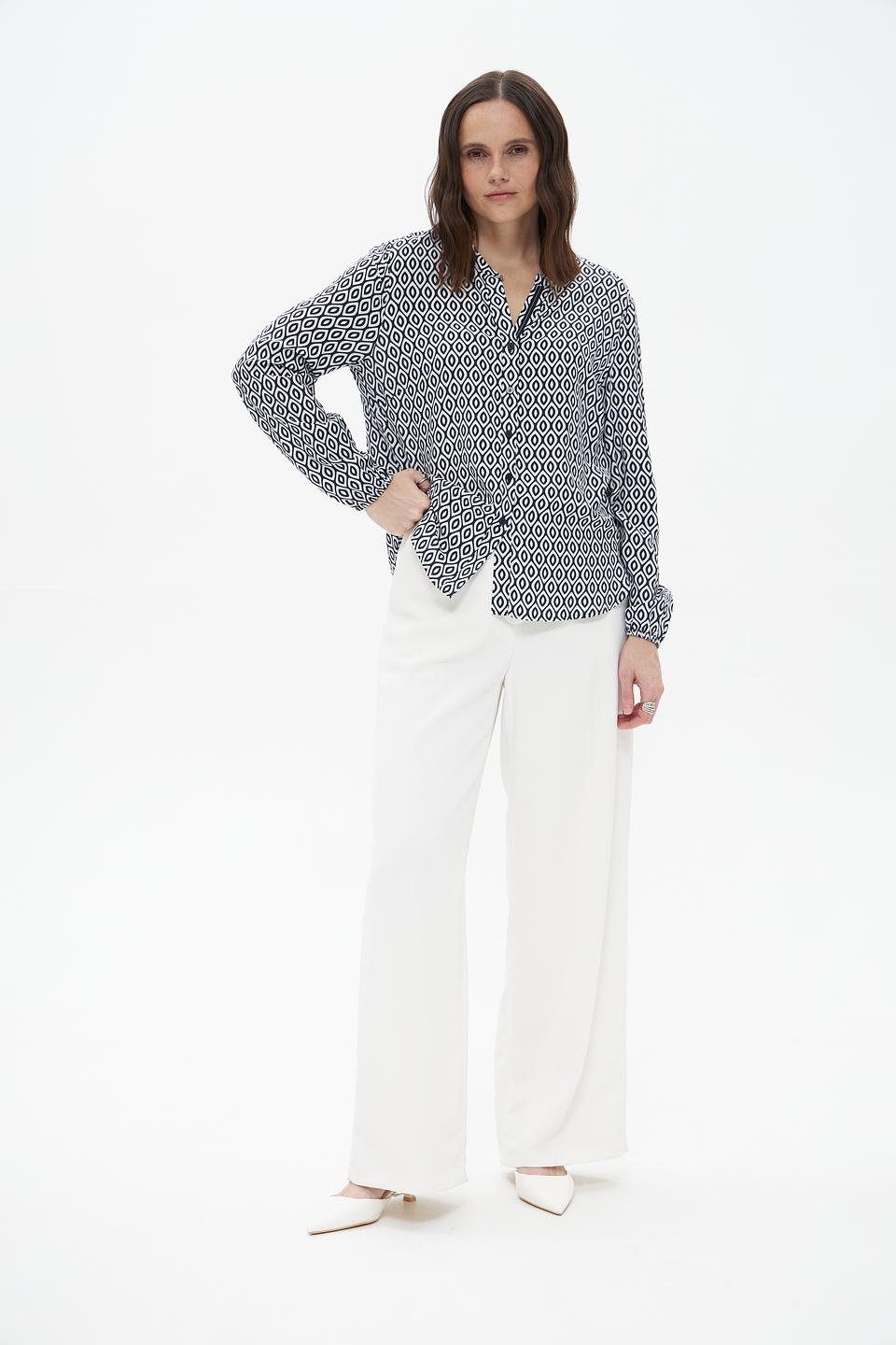 Блузка Frank Walder с геометрическим принтом