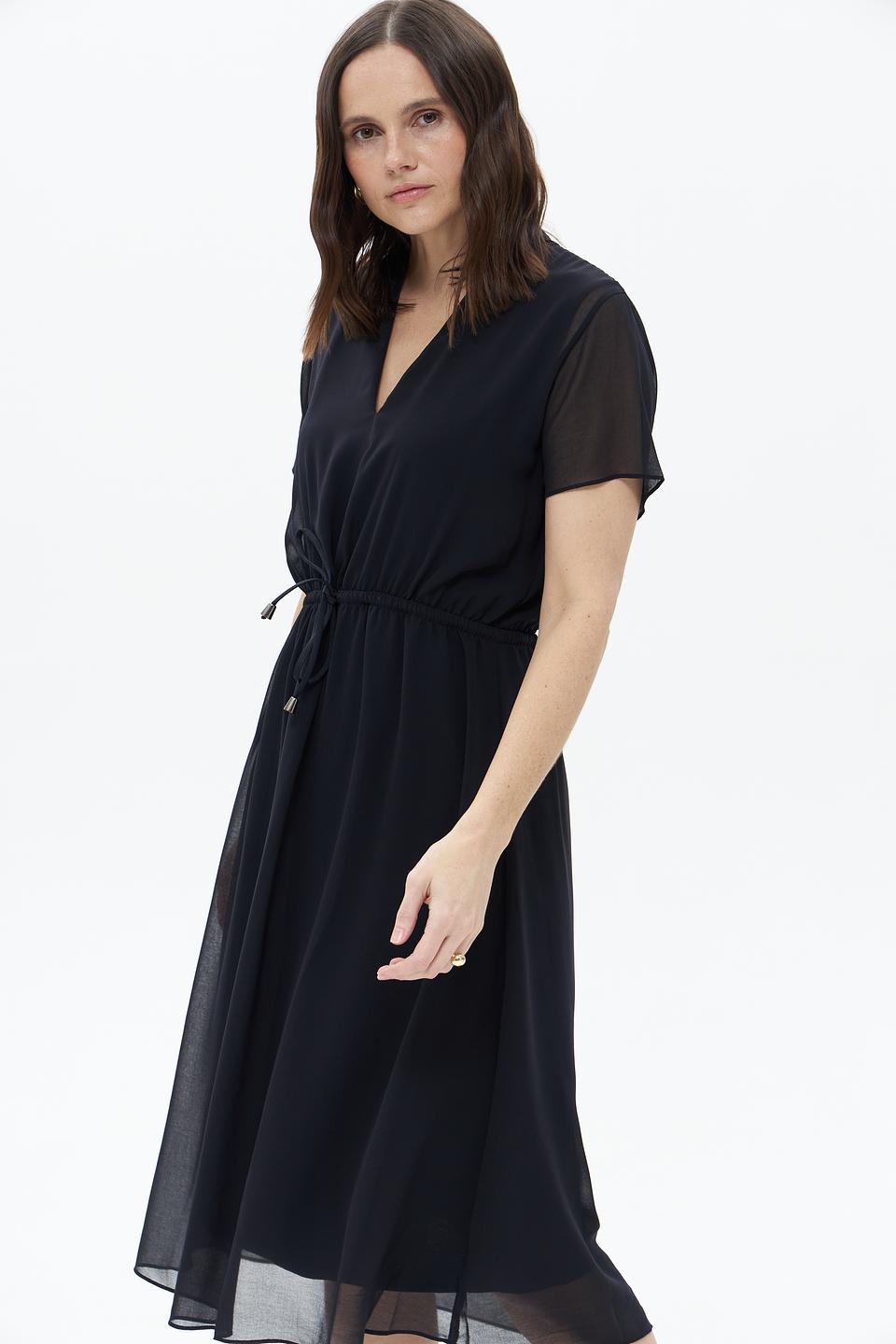 Платье Cinque с завязкой чёрное