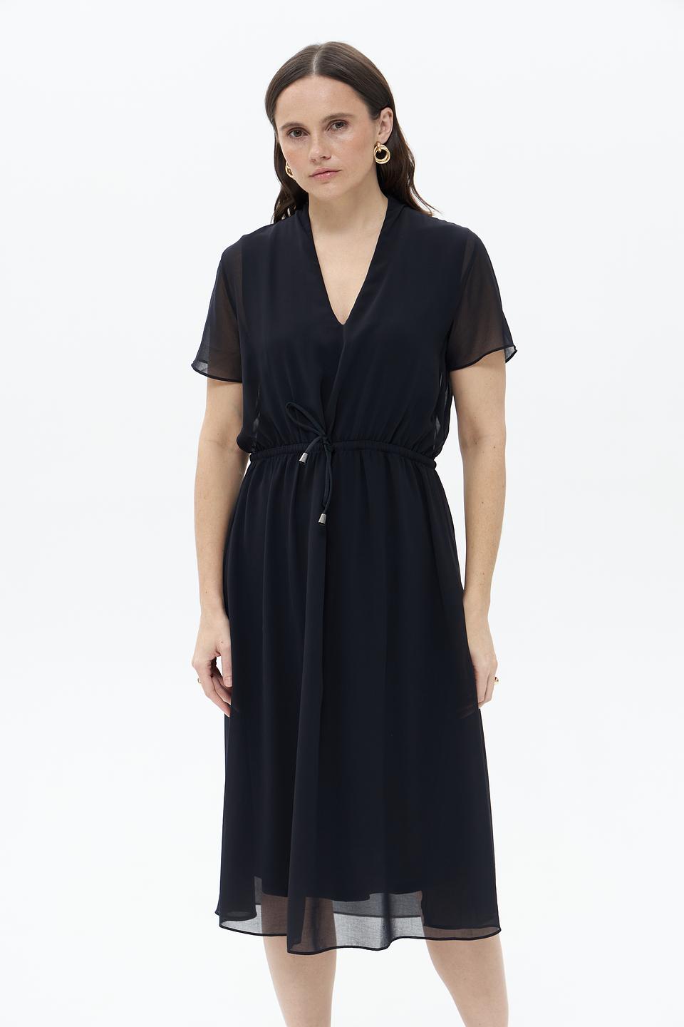 Платье Cinque с завязкой чёрное