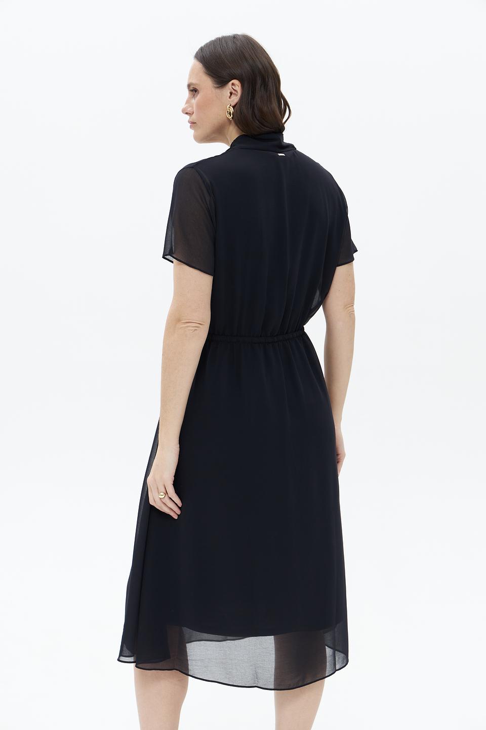 Платье Cinque с завязкой чёрное