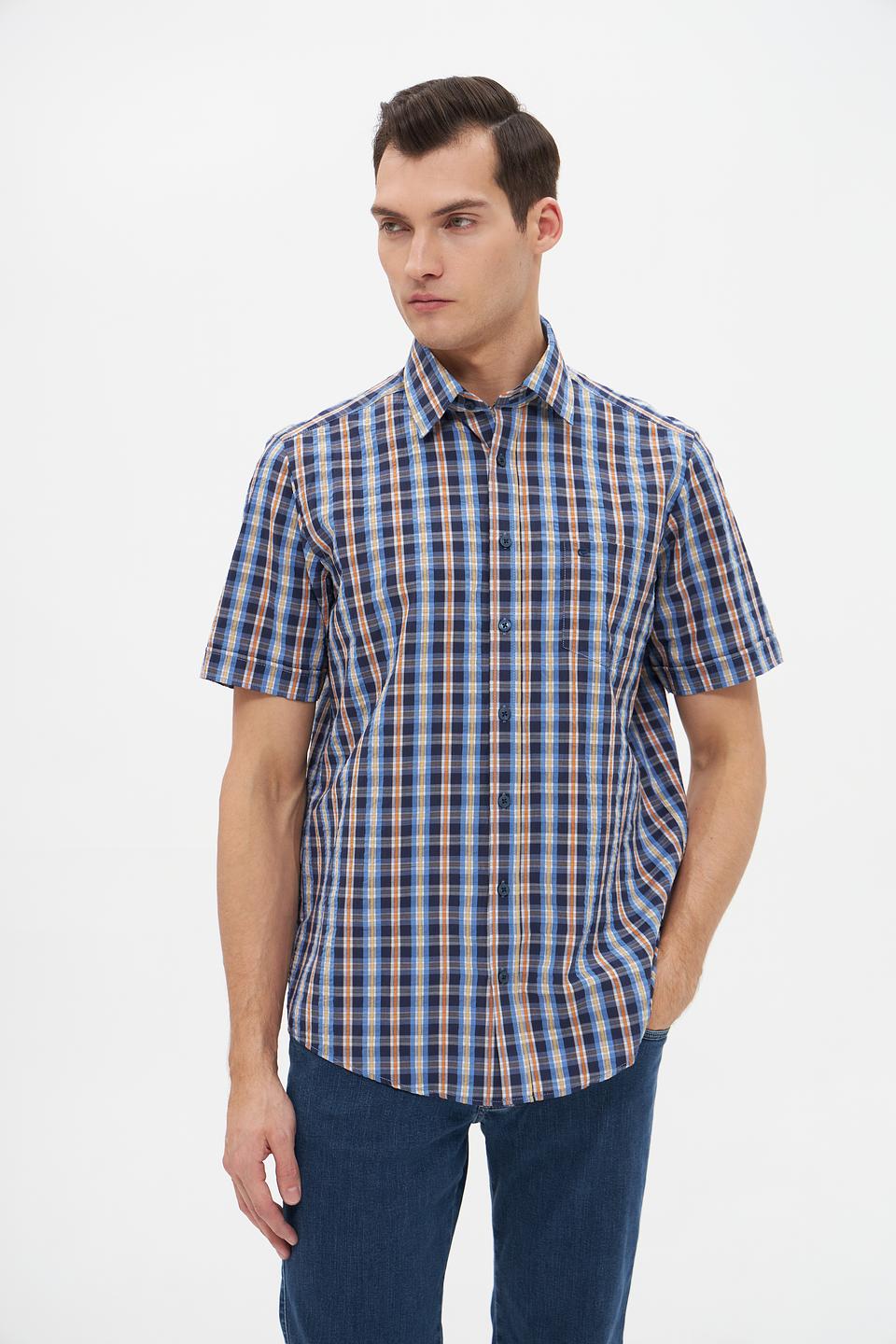 Рубашка кр-рукав Casa Moda в клетку