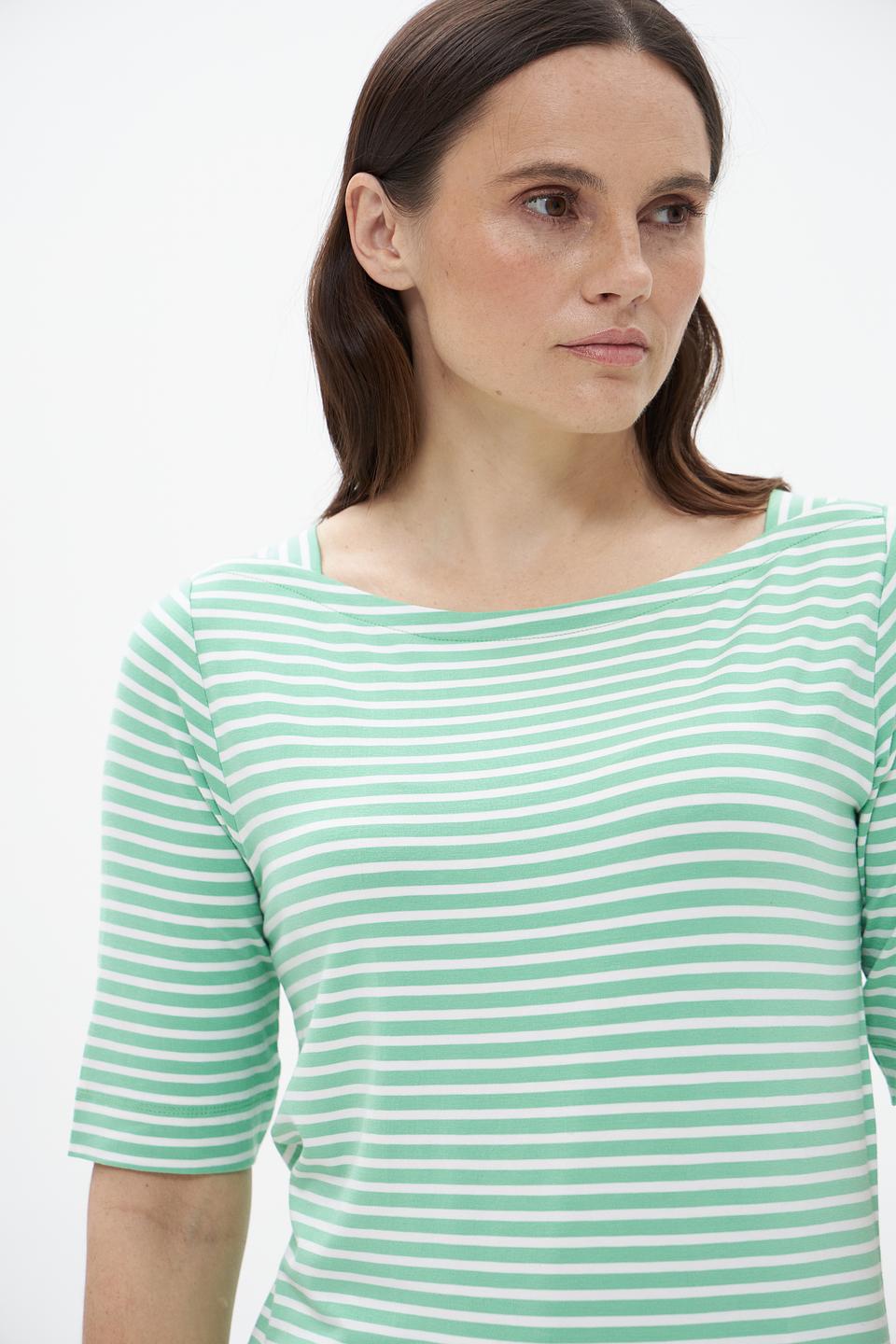 Футболка Bianca в полоску мятная