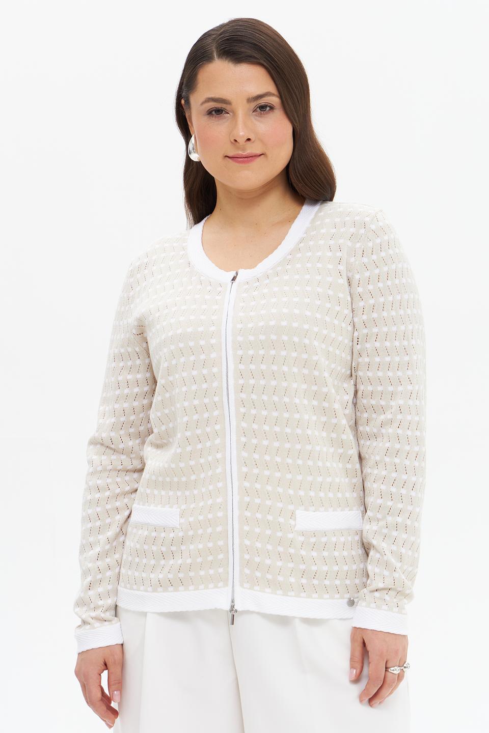 Жакет Gollehaug с узором бежевый