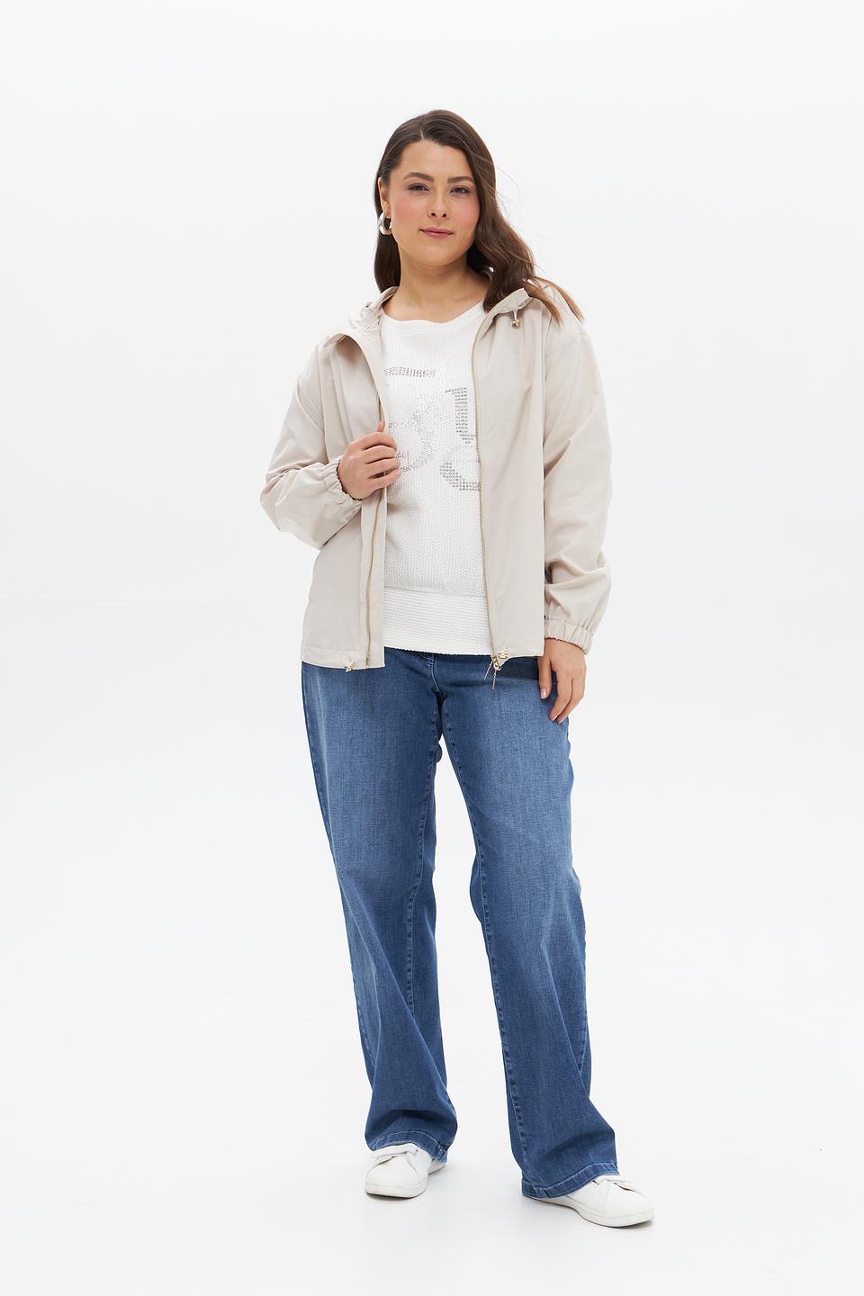 Куртка Catnoir с капюшоном бежевая