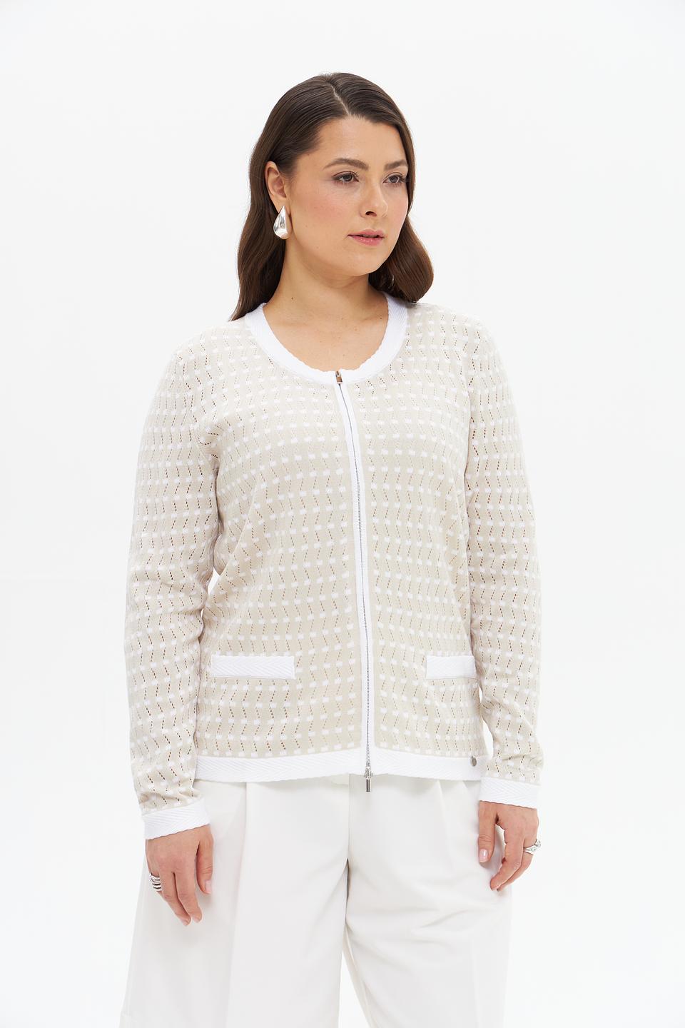 Жакет Gollehaug с узором бежевый