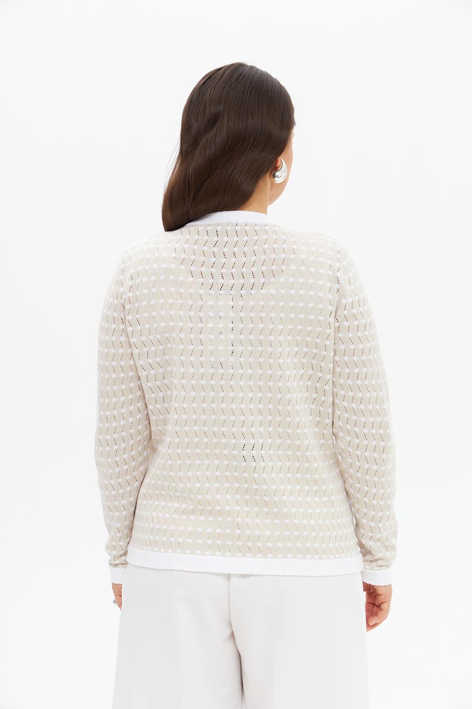 Жакет Gollehaug с узором бежевый