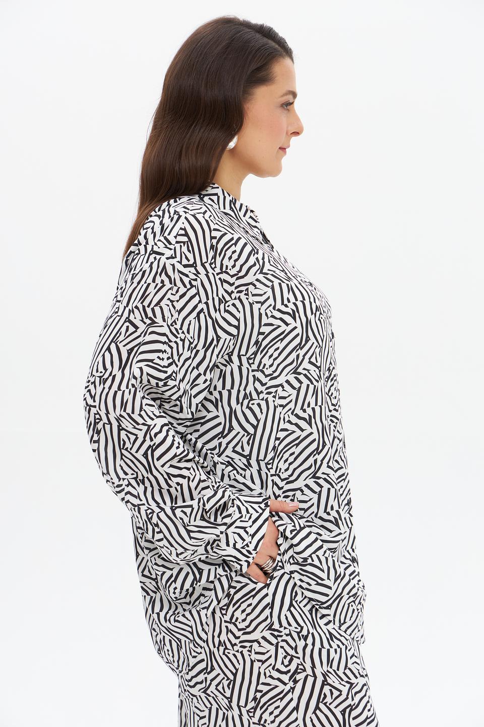 Блуза UNQ с принтом зебра
