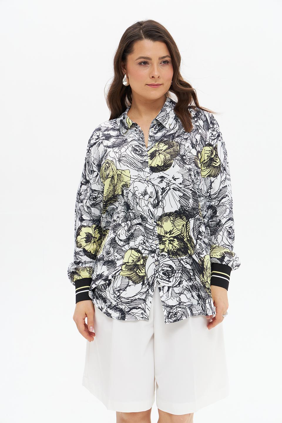 Блуза Frapp с цветочным принтом