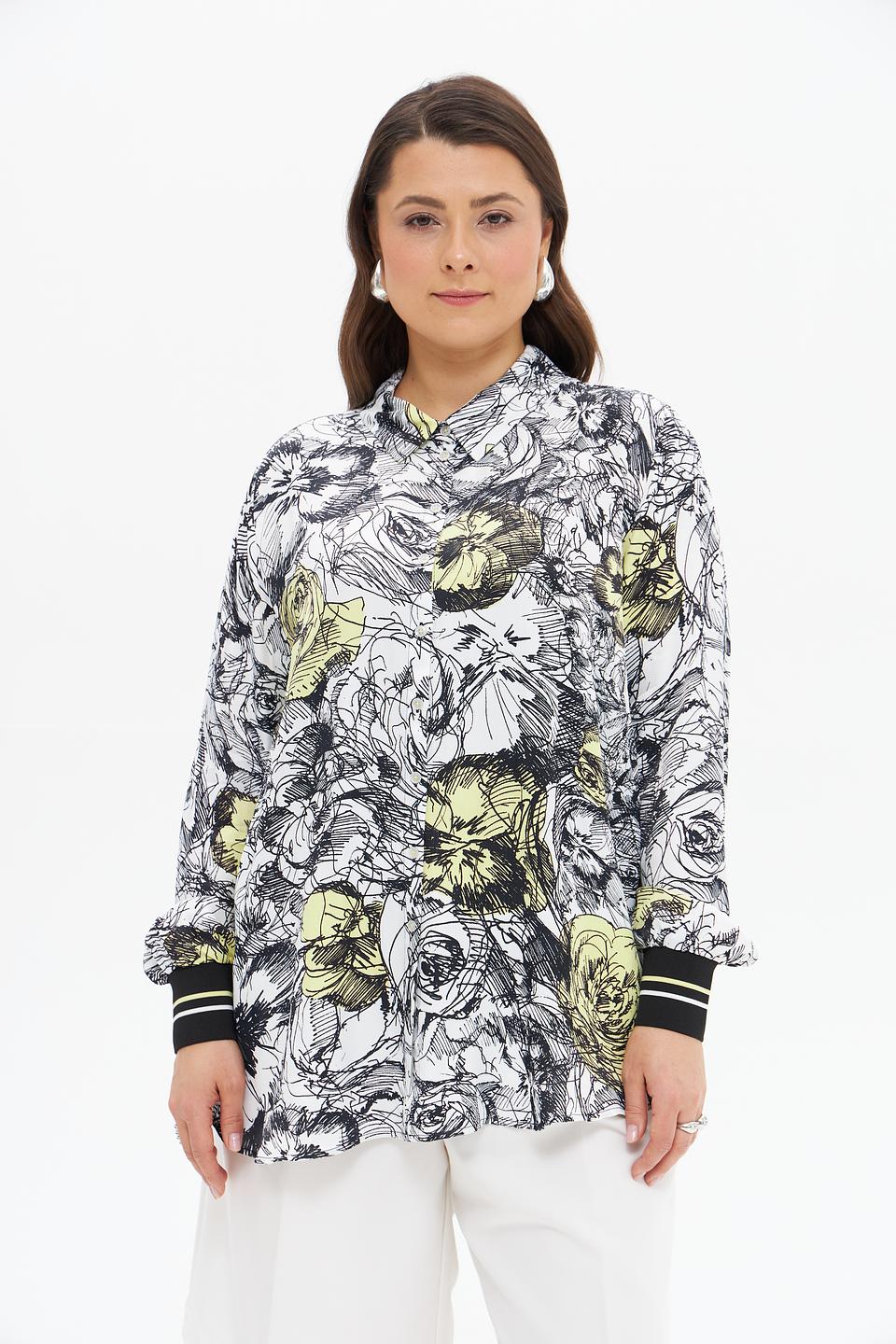 Блуза Frapp с цветочным принтом