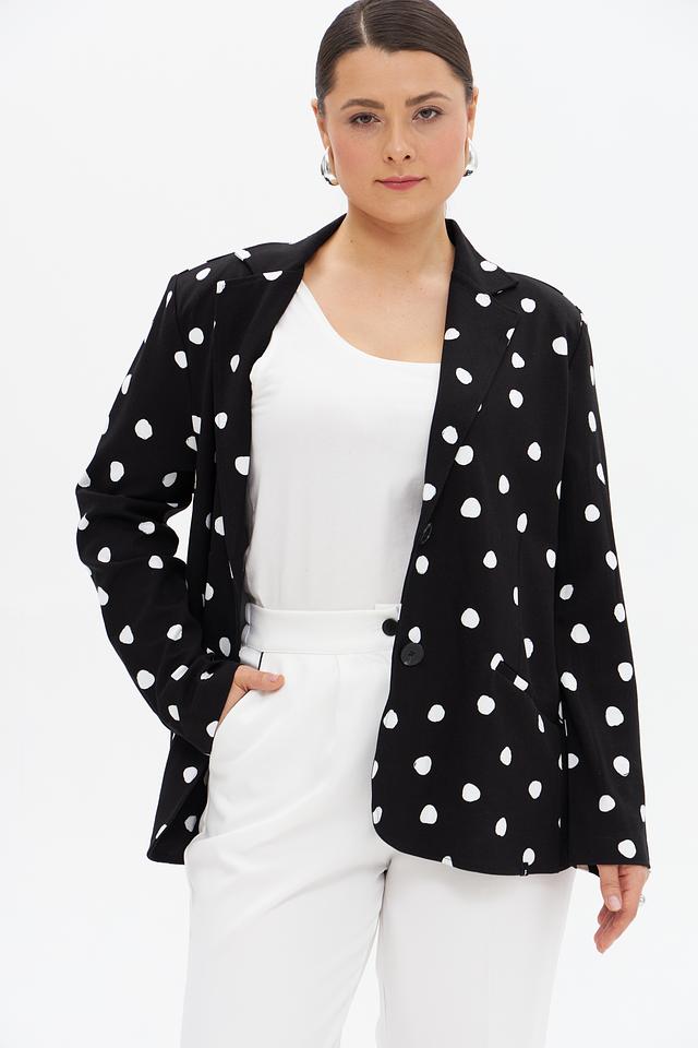 Жакет Frapp в горошек чёрный