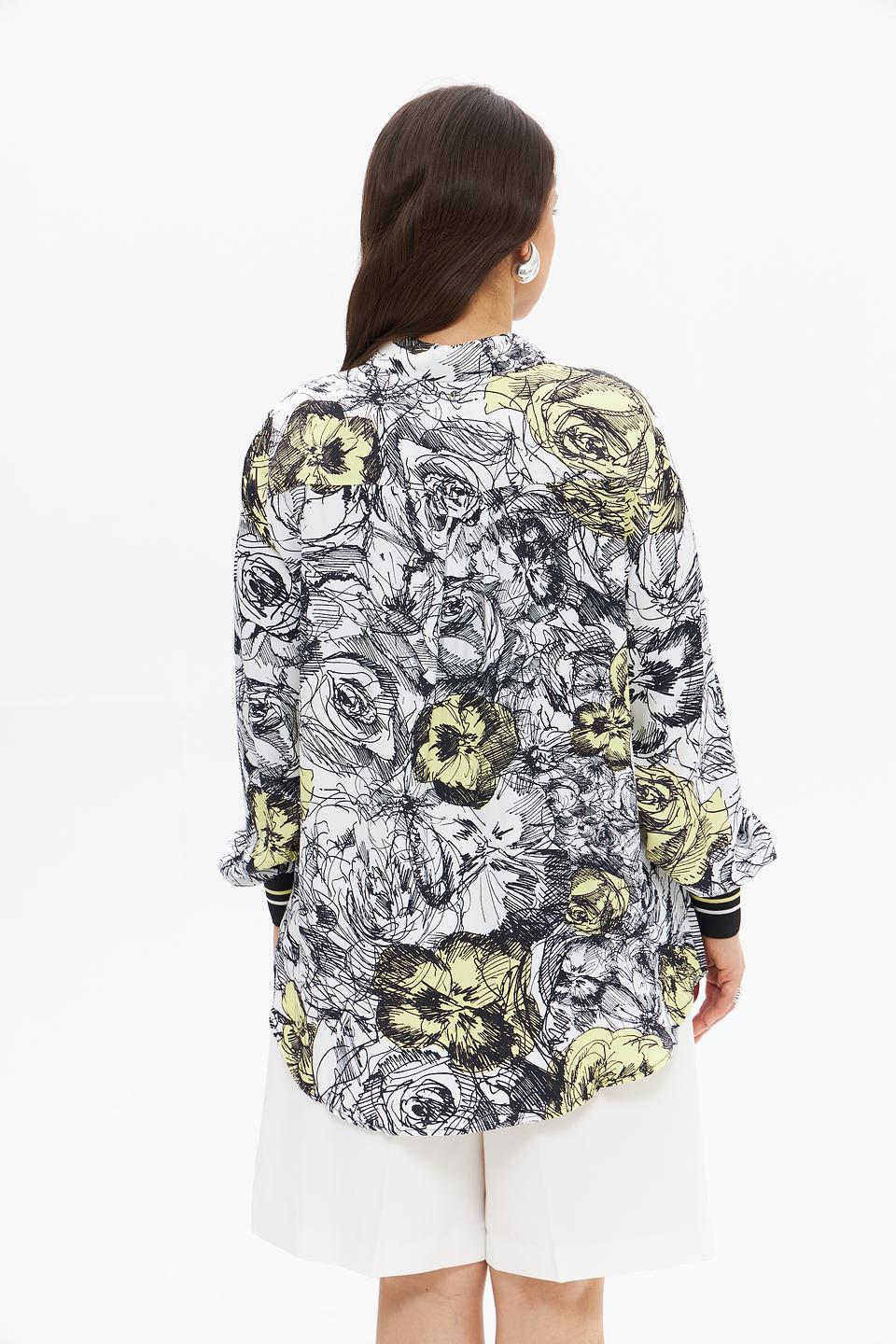 Блуза Frapp с цветочным принтом
