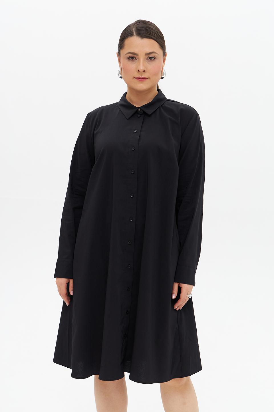 Платье-рубашка Frapp чёрное