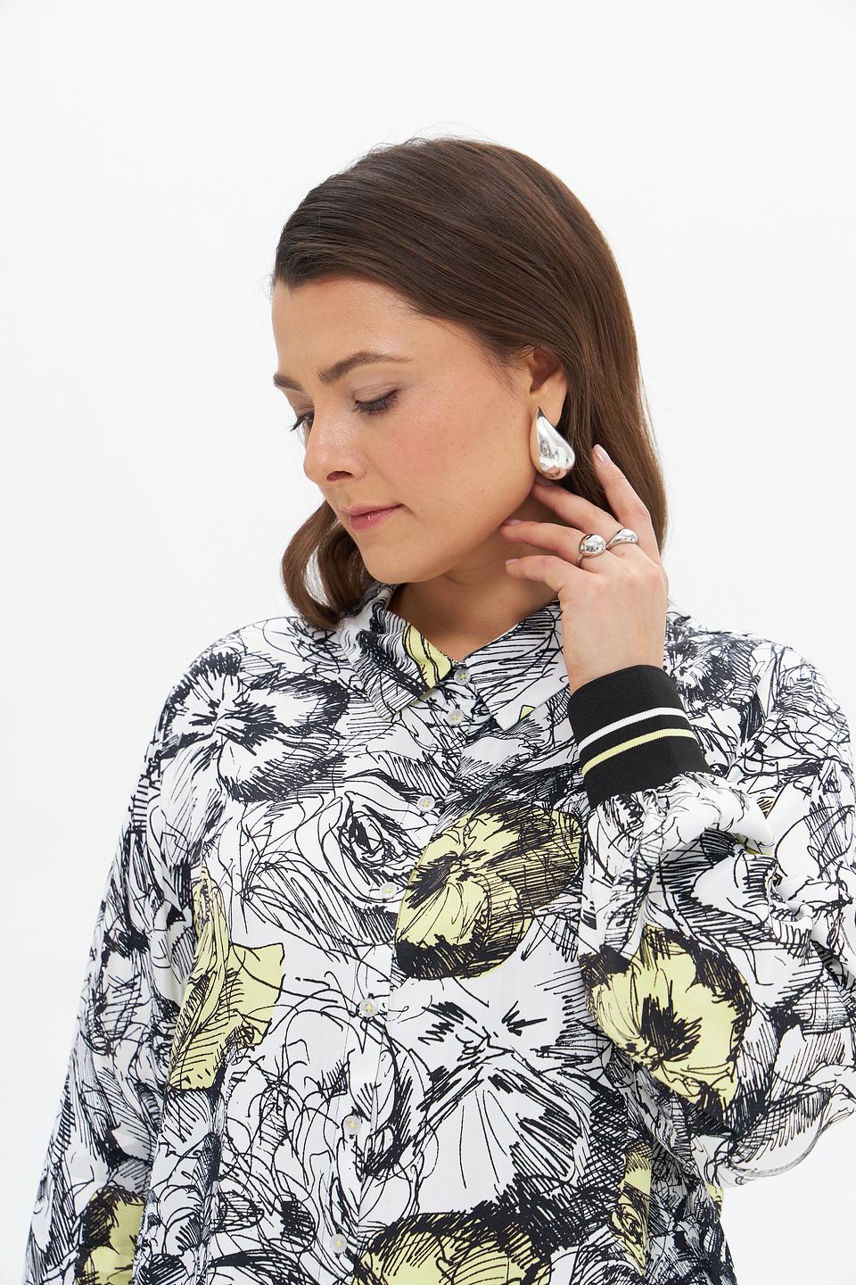 Блуза Frapp с цветочным принтом