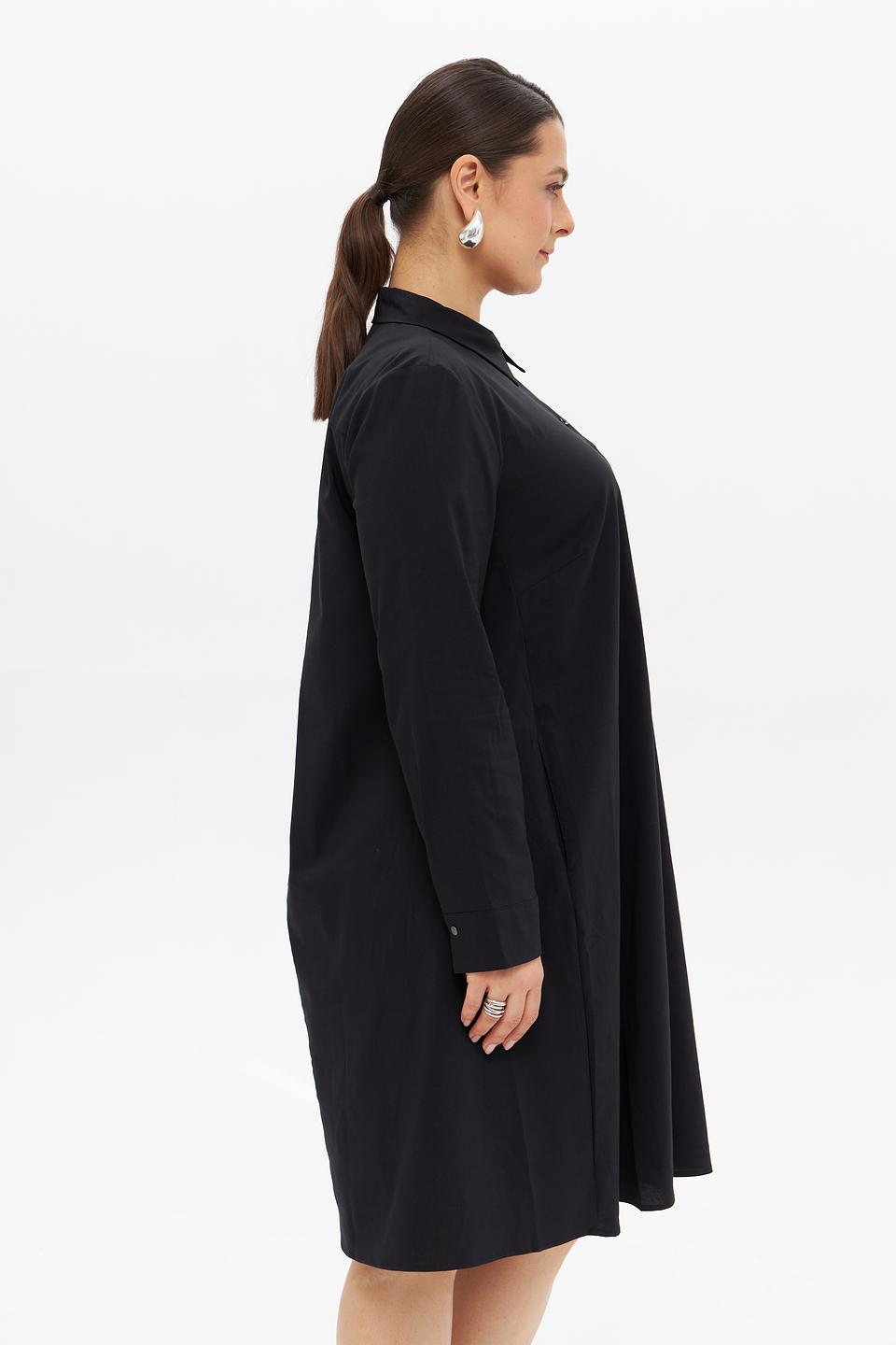 Платье-рубашка Frapp чёрное