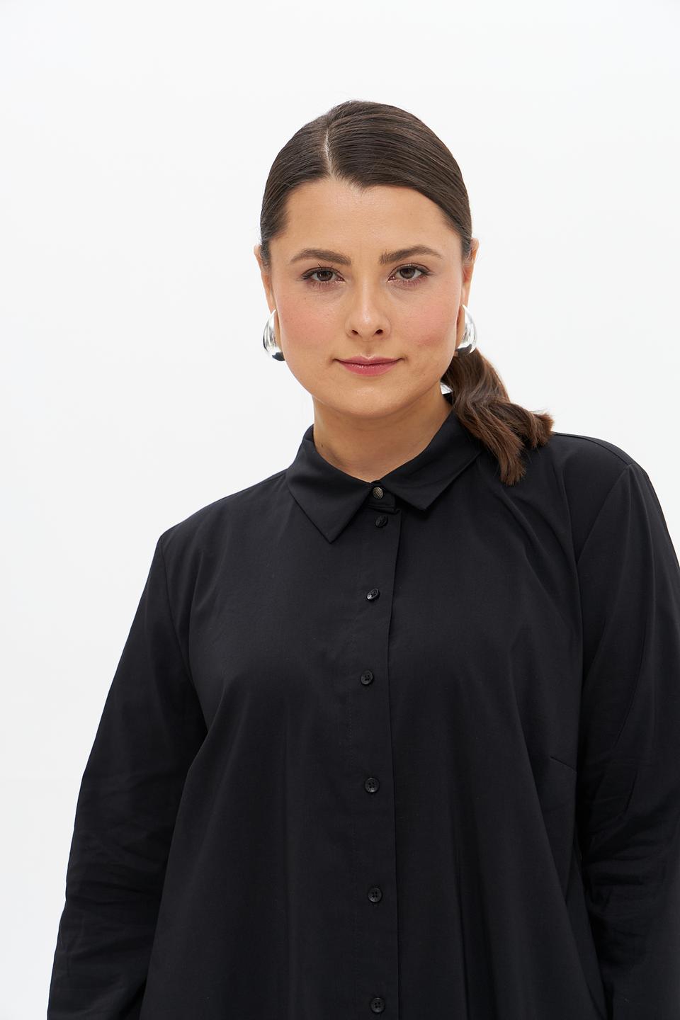 Платье-рубашка Frapp чёрное