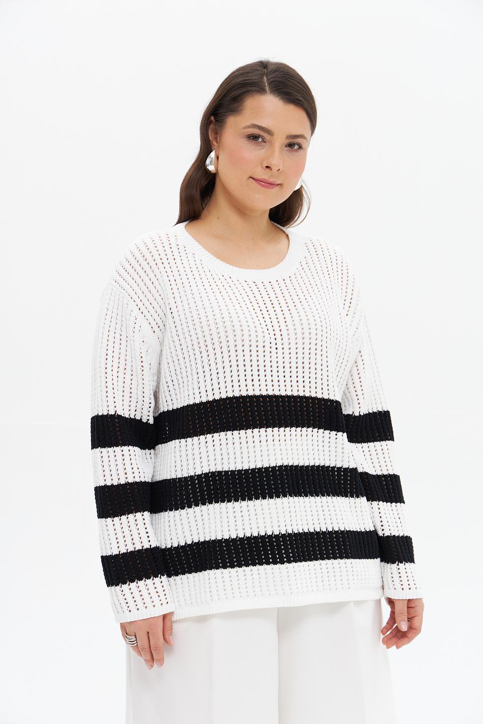 Пуловер Frapp в полоску