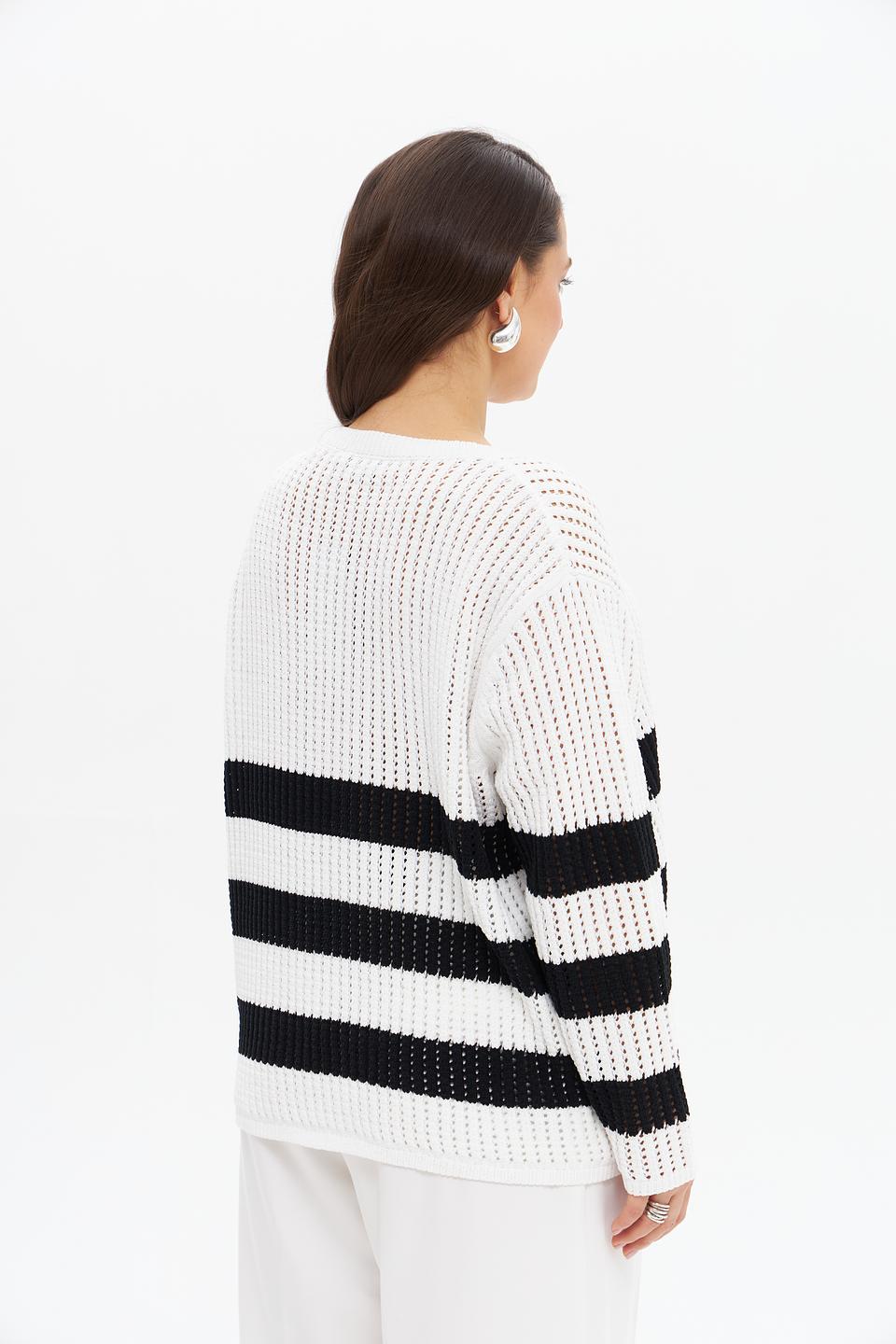 Пуловер Frapp в полоску