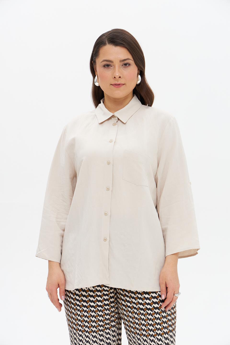 Блуза Catnoir бежевая оверсайз