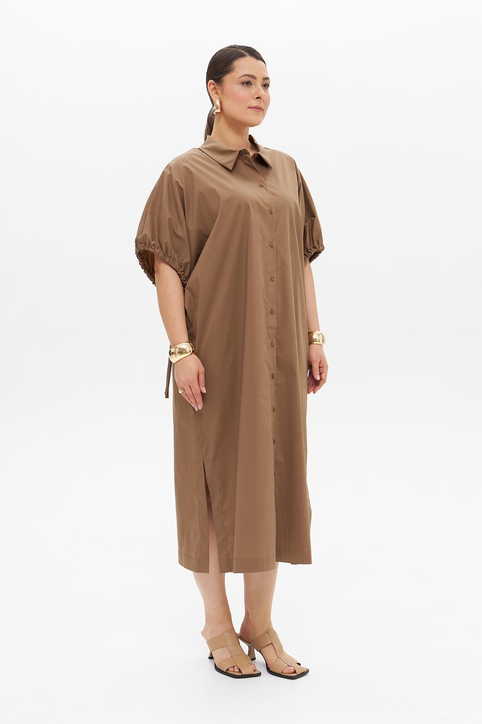 Платье рубашка Catnoir бежевое