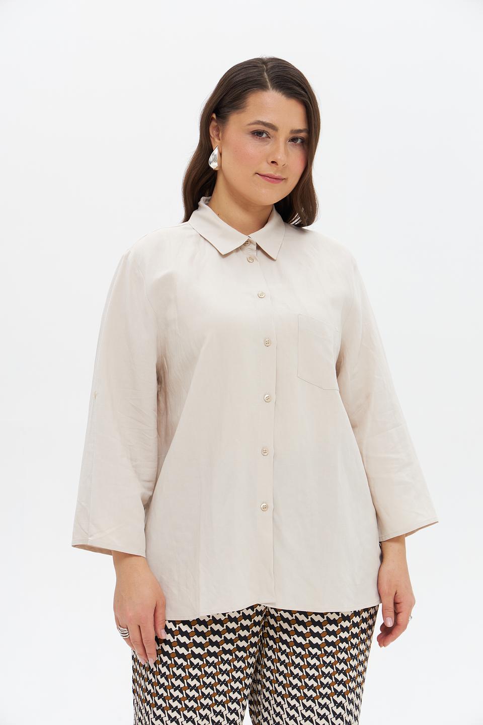 Блуза Catnoir бежевая оверсайз