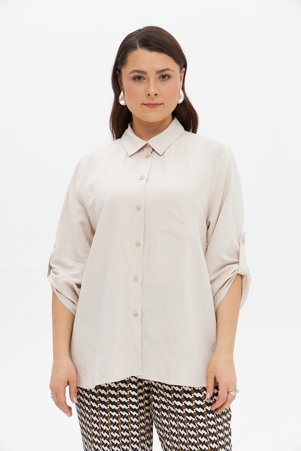 Блуза Catnoir бежевая оверсайз