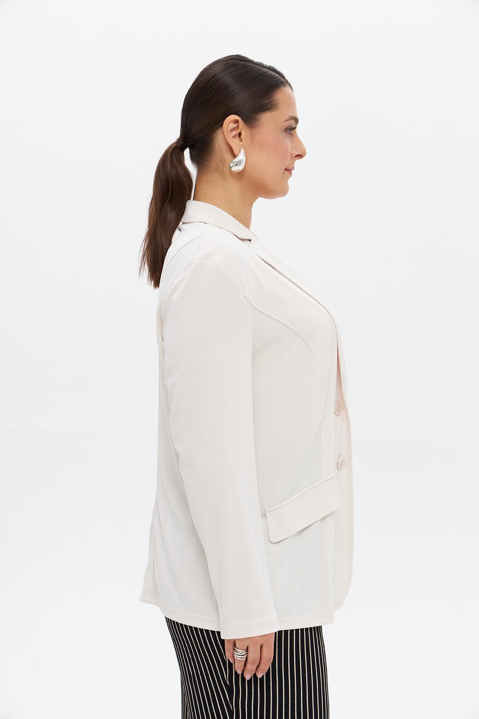 Жакет Lebek бежевый приталенный