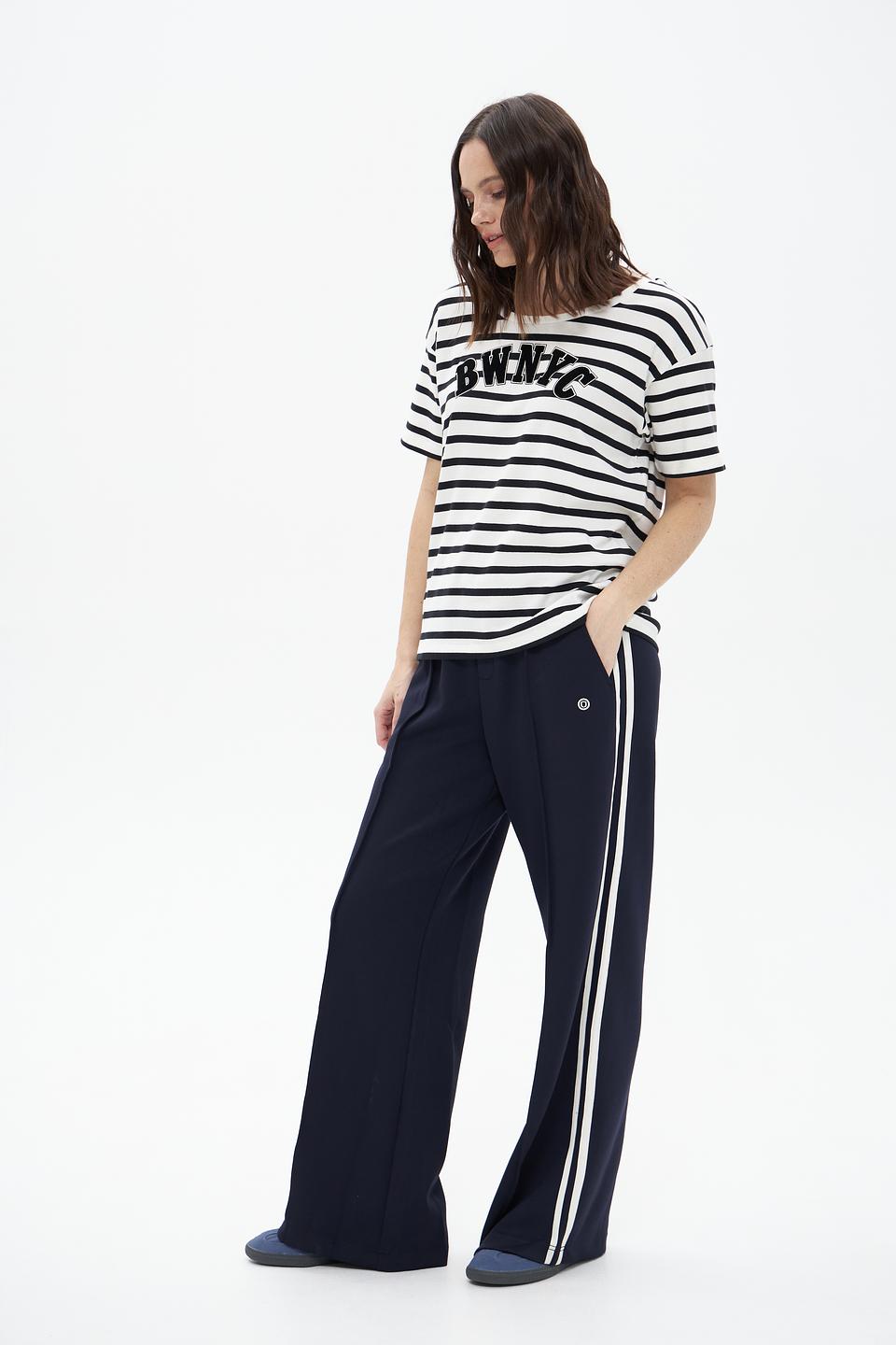Брюки спортивные Oui темно-синие