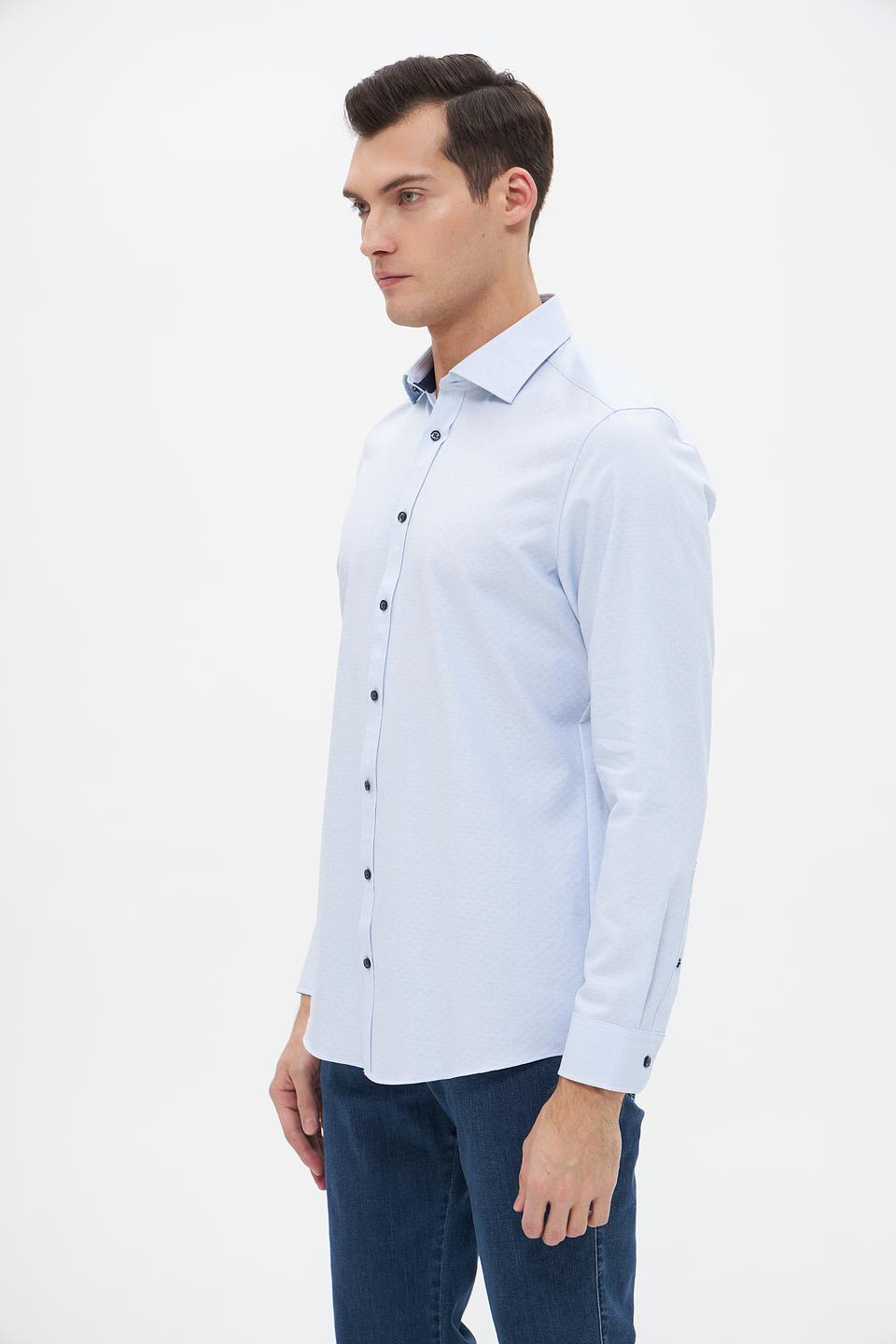 Рубашка Venti men голубая приталенная