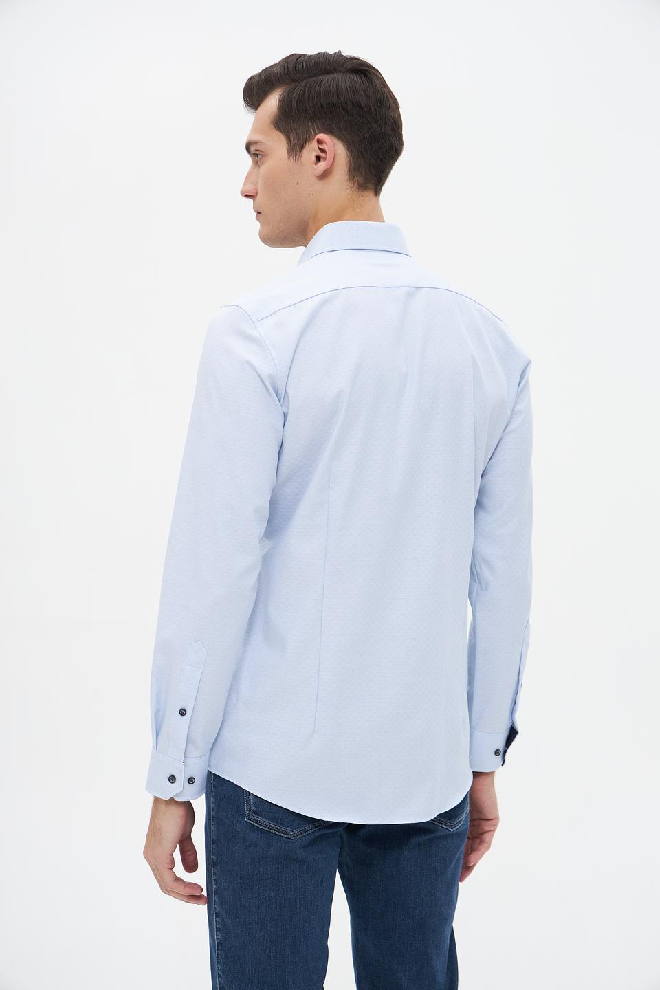 Рубашка Venti men голубая приталенная