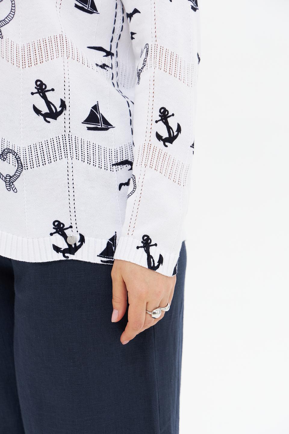 Пуловер Gollehaug с морским принтом