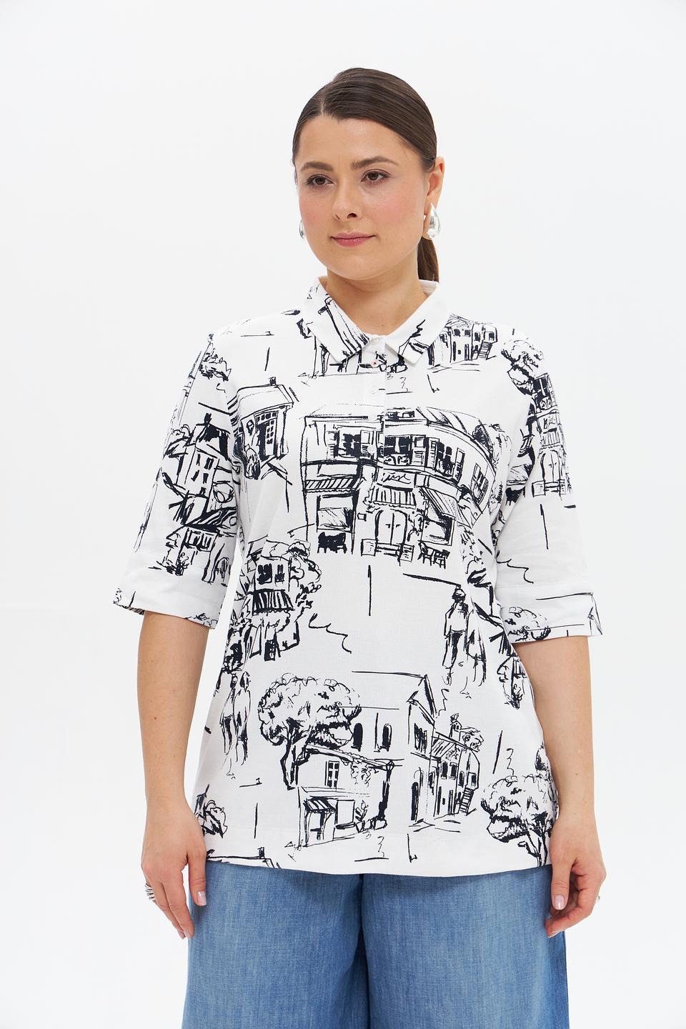 Футболка Frapp с принтом "Город"